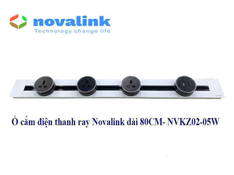 Thanh ray ổ điện âm bàn Novalink Z02-05W